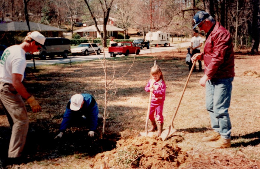 Tree Planting with Trees Atlanta Clyde Shepherd Nature Preserve